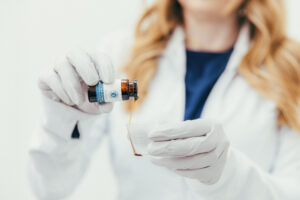 A Dermatology Aesthetics of Northern Kentucky provider prepares VI chemical peel, a skin rejuvenation treatment near Cincinnati.